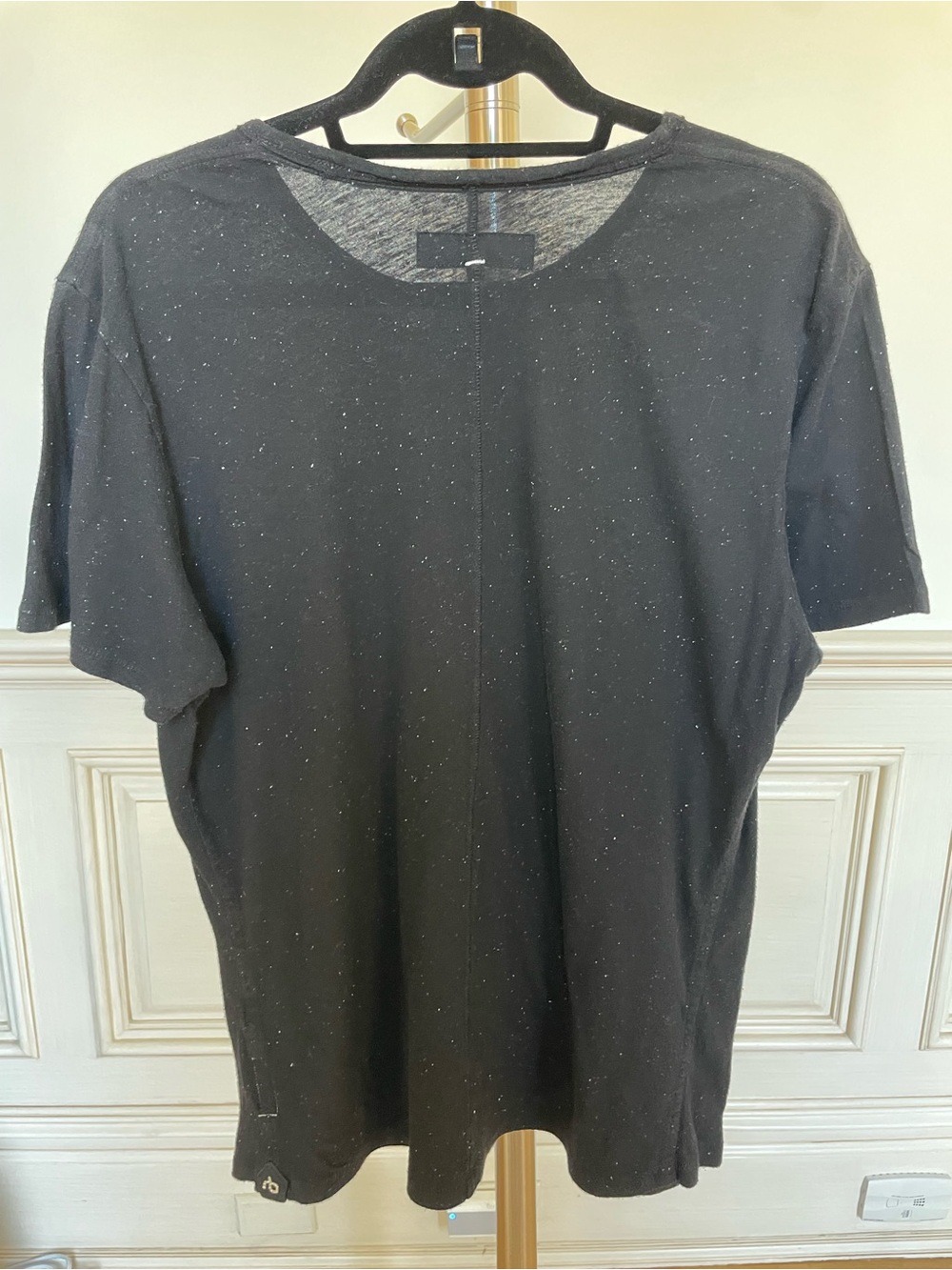 rag & bone Black Speckled Short Sleeve Tee